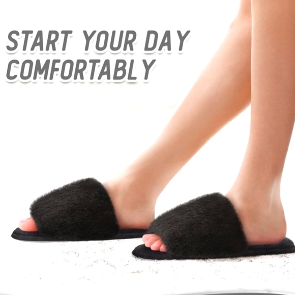 Nine West Fushia Fluffy Fur Slippers NWT - Picture 12 of 14